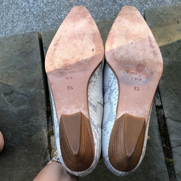 VIA SPIGA Snakeskin Print Bootie Slip On White 8.5 - Picture 7 of 11